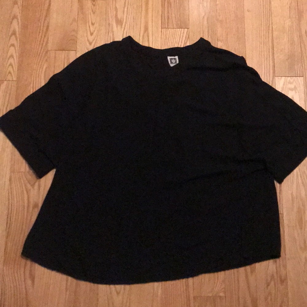 Black smock blouse